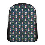 Santa Snowman Pattern Print Casual Backpack