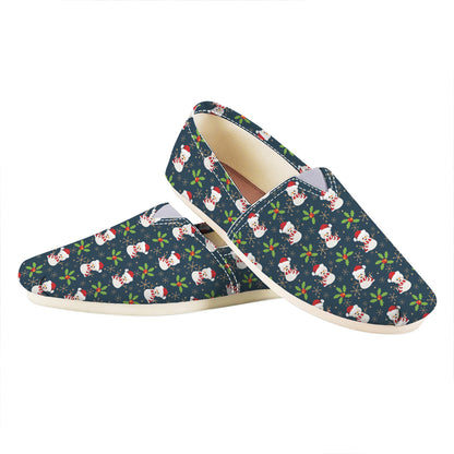 Santa Snowman Pattern Print Casual Shoes
