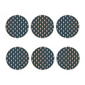 Santa Snowman Pattern Print Coaster Set