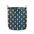 Santa Snowman Pattern Print Collapsible Laundry Basket