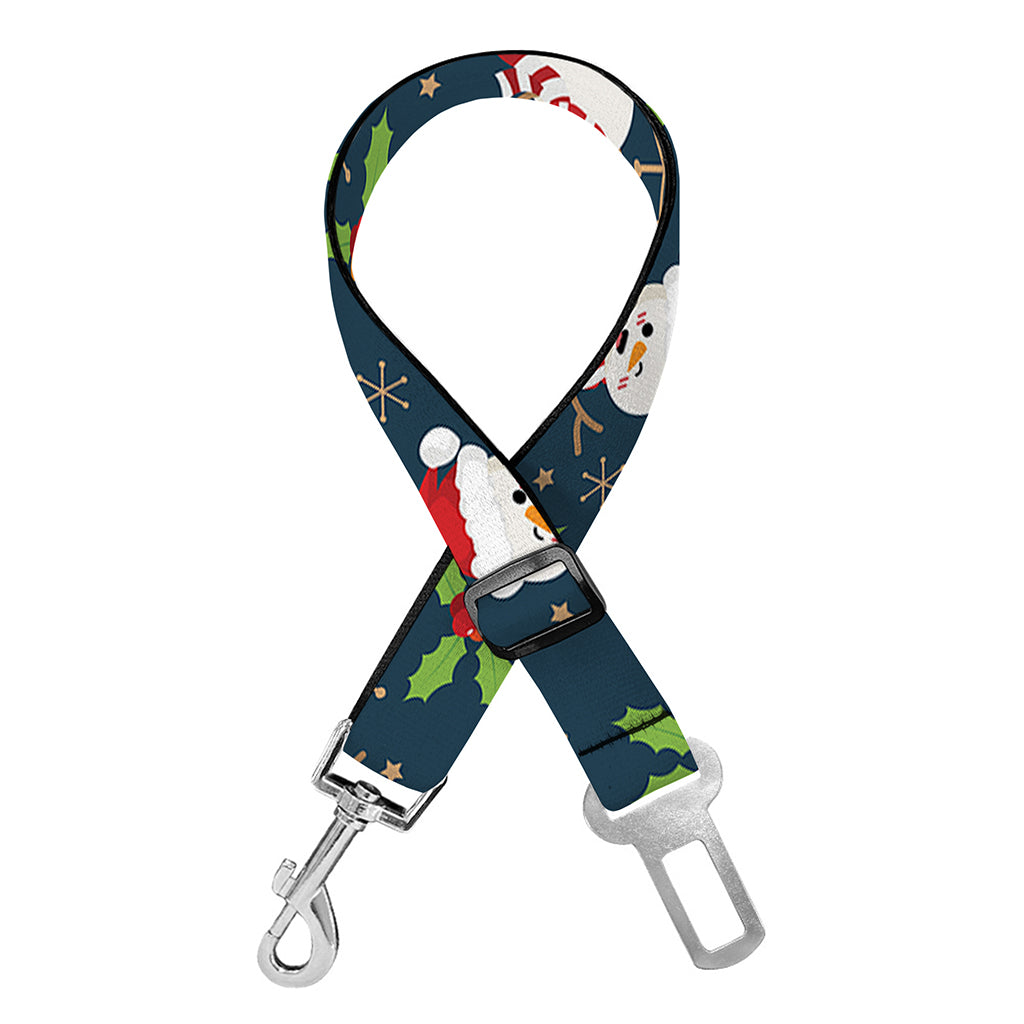 Santa Snowman Pattern Print Dog Seat Belt
