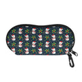 Santa Snowman Pattern Print Glasses Case