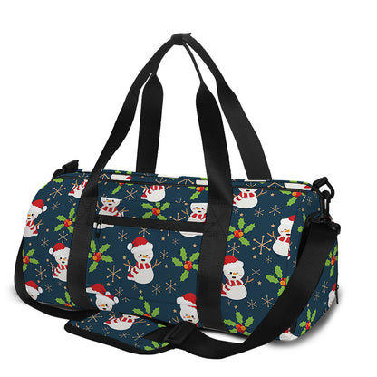 Santa Snowman Pattern Print Gym Bag