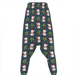 Santa Snowman Pattern Print Hammer Pants