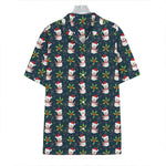 Santa Snowman Pattern Print Hawaiian Shirt
