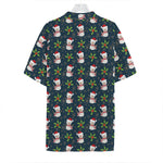 Santa Snowman Pattern Print Hawaiian Shirt