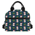 Santa Snowman Pattern Print Insulated Lunch Bag