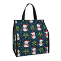 Santa Snowman Pattern Print Insulated Lunch Tote