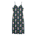 Santa Snowman Pattern Print Jersey Midi Cami Dress