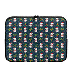 Santa Snowman Pattern Print Laptop Sleeve
