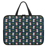Santa Snowman Pattern Print Laptop Sleeve With Handle