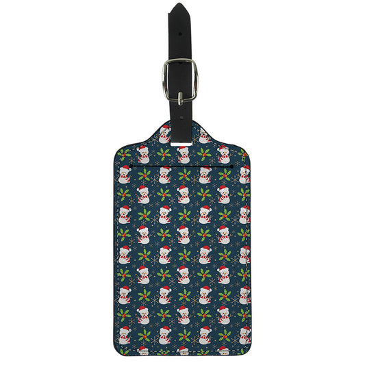 Santa Snowman Pattern Print Luggage Tag