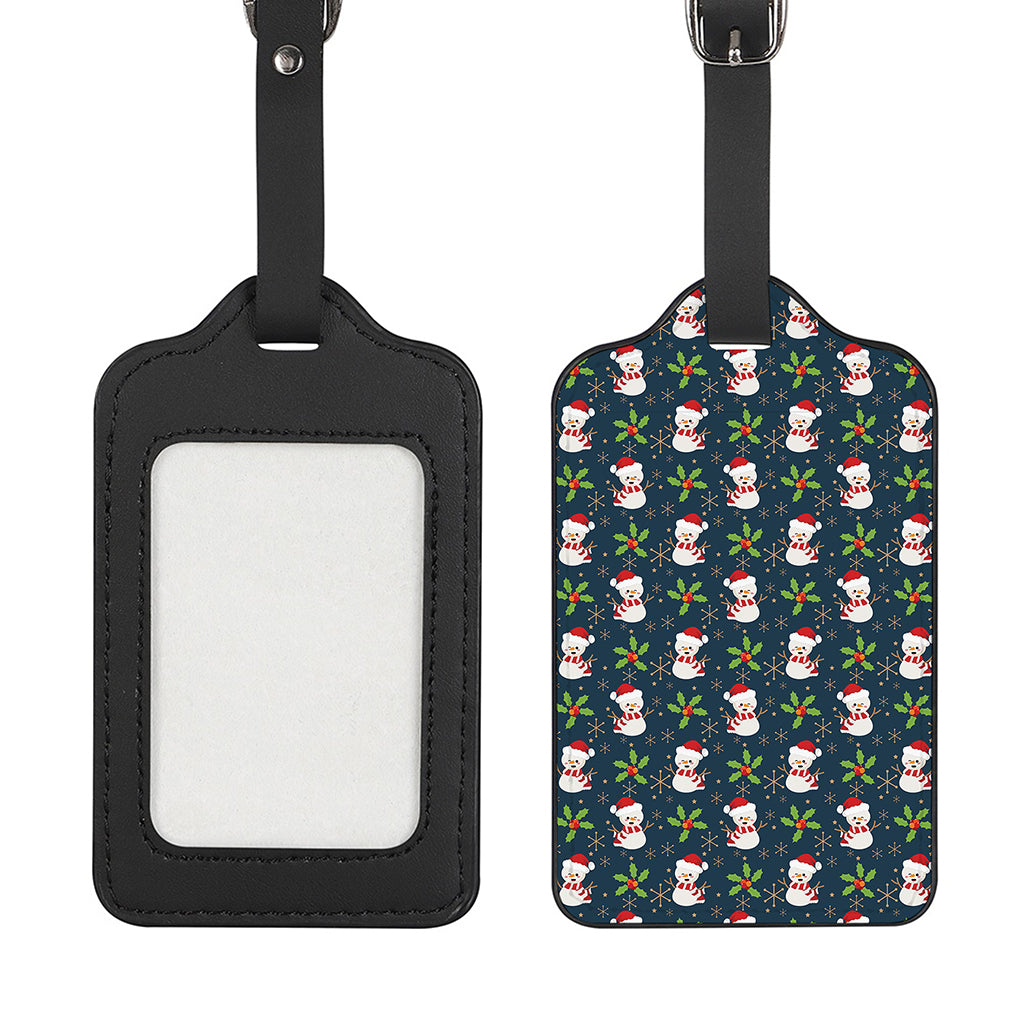 Santa Snowman Pattern Print Luggage Tag