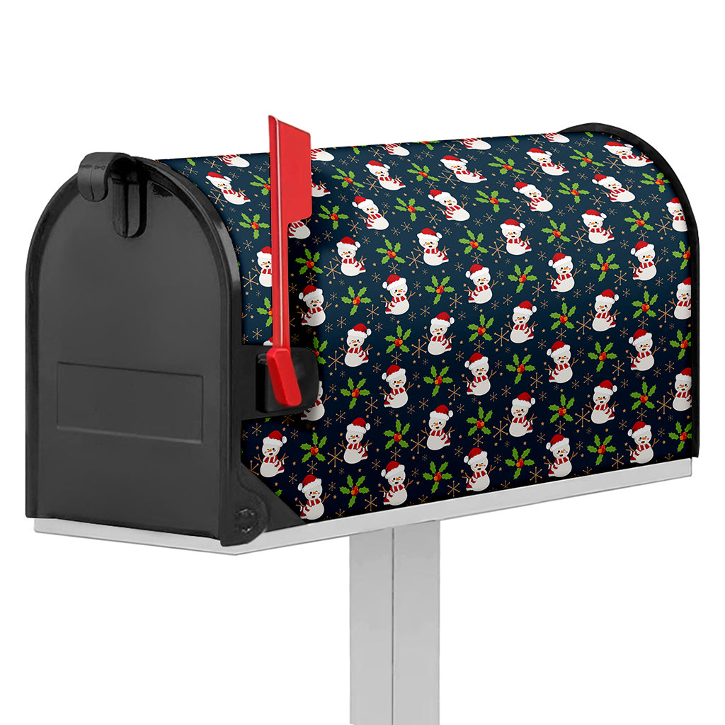Santa Snowman Pattern Print Mailbox Cover