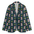 Santa Snowman Pattern Print Men's Blazer