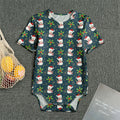 Santa Snowman Pattern Print Men's Bodysuit