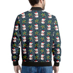 Santa Snowman Pattern Print Men's Bomber Jacket
