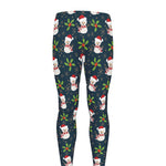 Santa Snowman Pattern Print Men's leggings