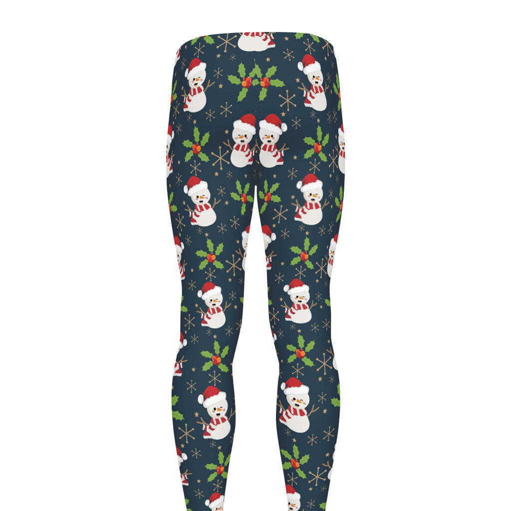 Santa Snowman Pattern Print Men's leggings