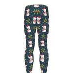 Santa Snowman Pattern Print Men's leggings
