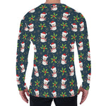 Santa Snowman Pattern Print Men's Long Sleeve T-Shirt