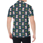 Santa Snowman Pattern Print Men's Shirt
