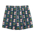 Santa Snowman Pattern Print Mesh Shorts