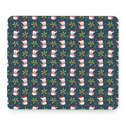 Santa Snowman Pattern Print Mouse Pad