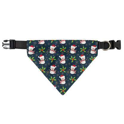 Santa Snowman Pattern Print Over The Collar Dog Bandana