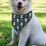 Santa Snowman Pattern Print Over The Collar Dog Bandana