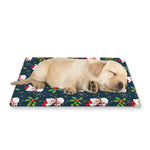 Santa Snowman Pattern Print Pet Cooling Mat Cover