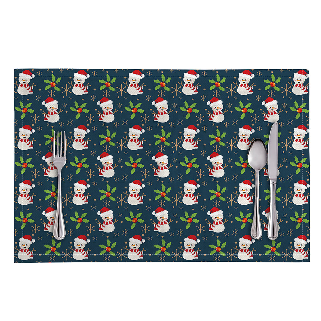 Santa Snowman Pattern Print Placemat