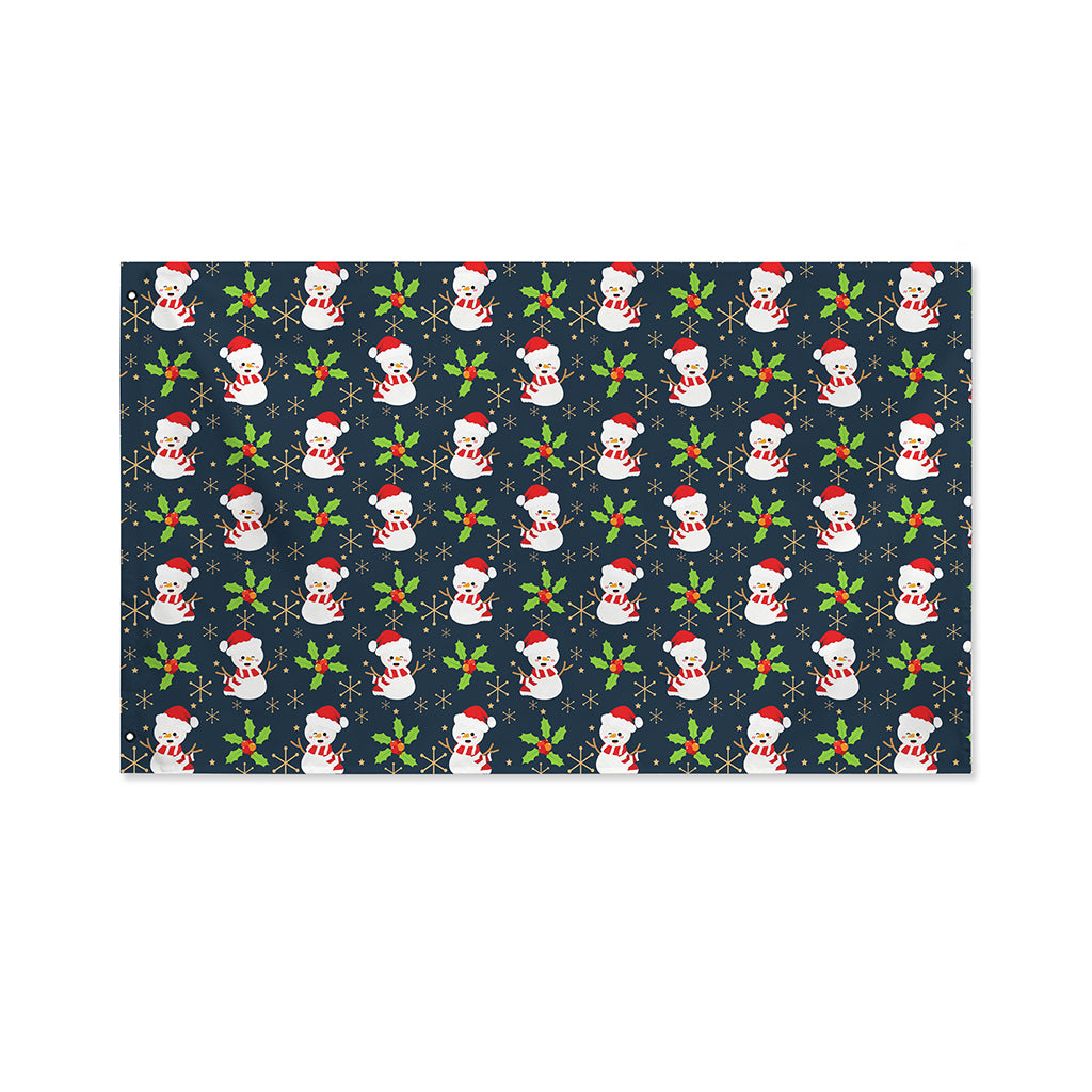 Santa Snowman Pattern Print Polyester Flag