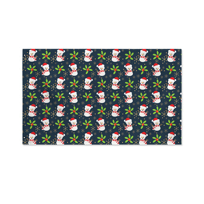 Santa Snowman Pattern Print Polyester Flag