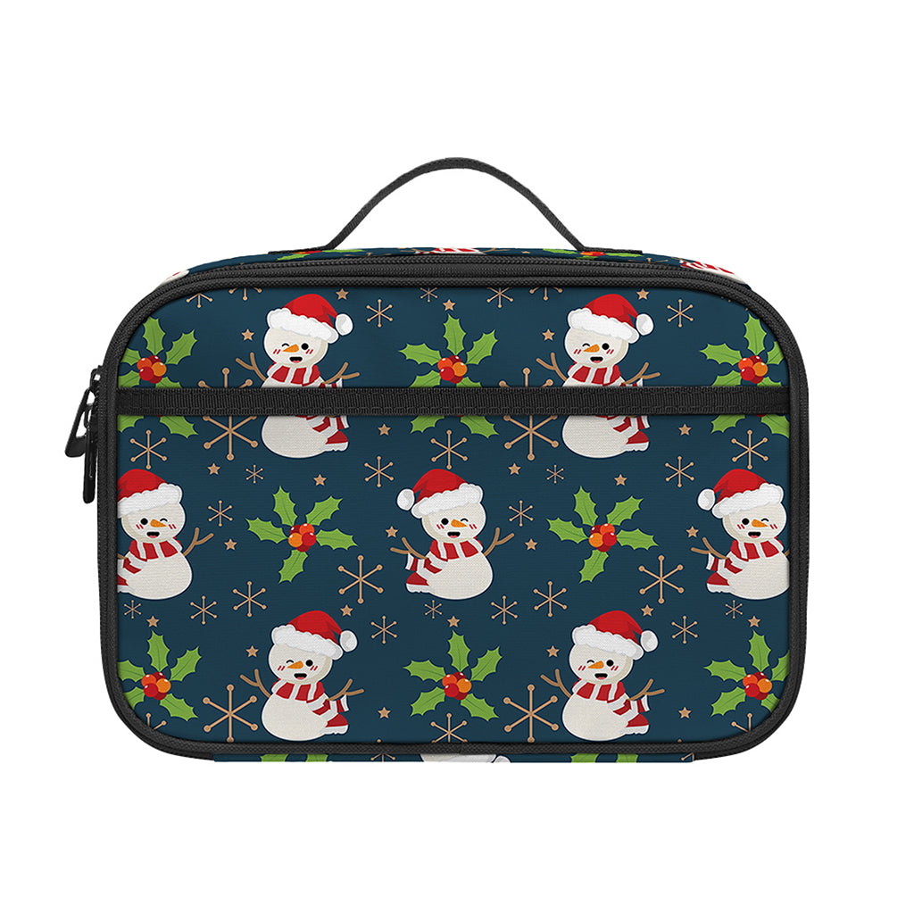 Santa Snowman Pattern Print Portable Lunch Bag