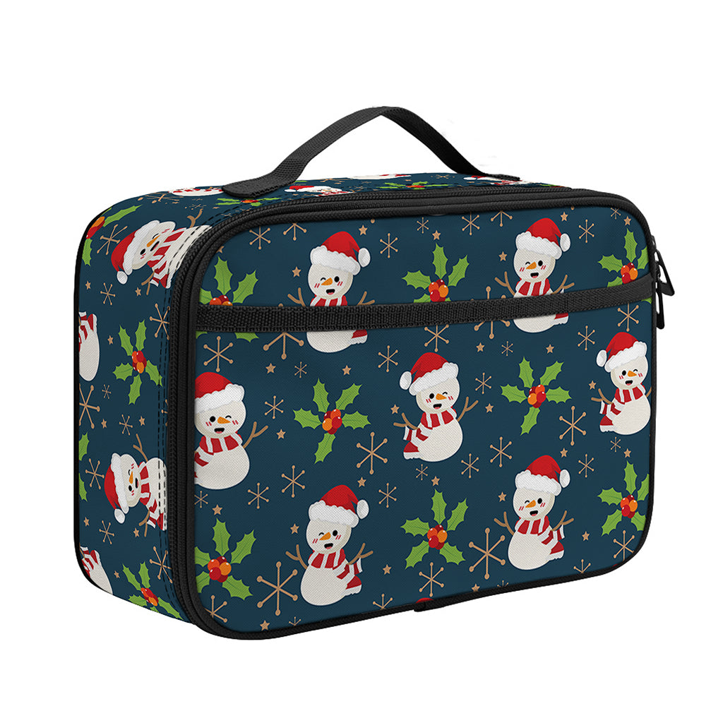 Santa Snowman Pattern Print Portable Lunch Bag