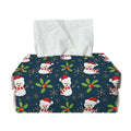 Santa Snowman Pattern Print Rectangle Tissue Box Cover