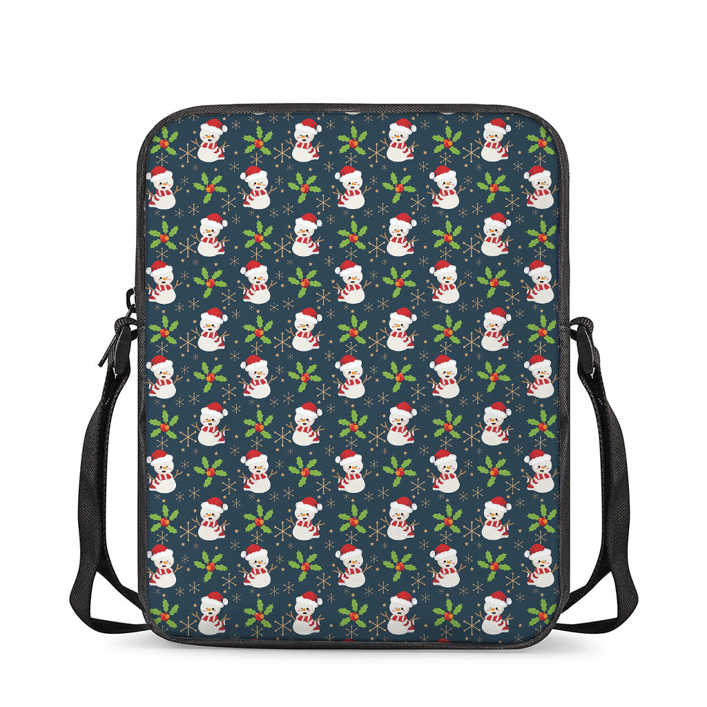 Santa Snowman Pattern Print Rectangular Crossbody Bag