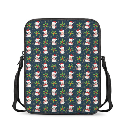 Santa Snowman Pattern Print Rectangular Crossbody Bag