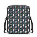 Santa Snowman Pattern Print Rectangular Crossbody Bag