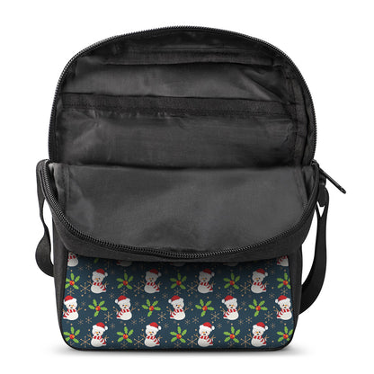 Santa Snowman Pattern Print Rectangular Crossbody Bag