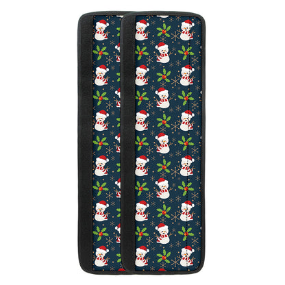 Santa Snowman Pattern Print Refrigerator Handle Covers
