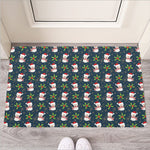 Santa Snowman Pattern Print Rubber Doormat