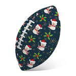 Santa Snowman Pattern Print Rugby Ball