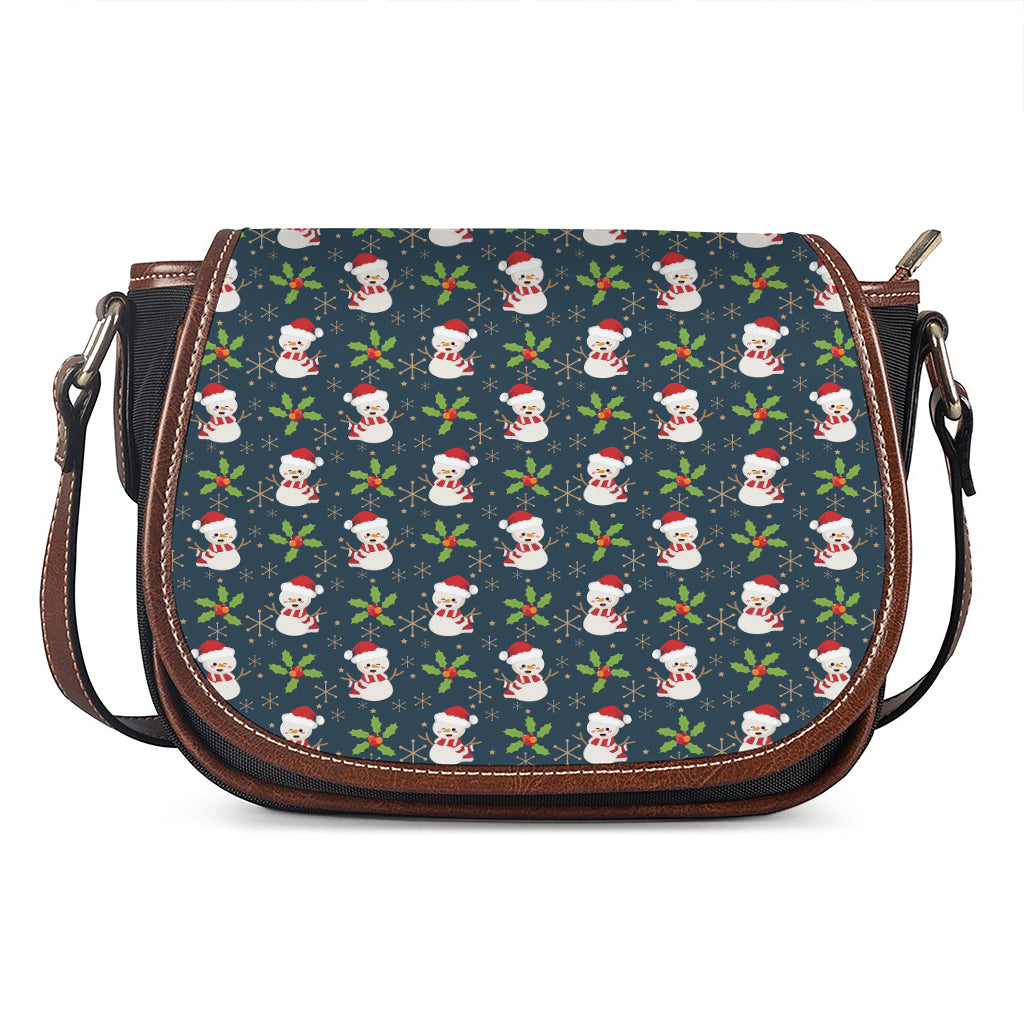 Santa Snowman Pattern Print Saddle Bag
