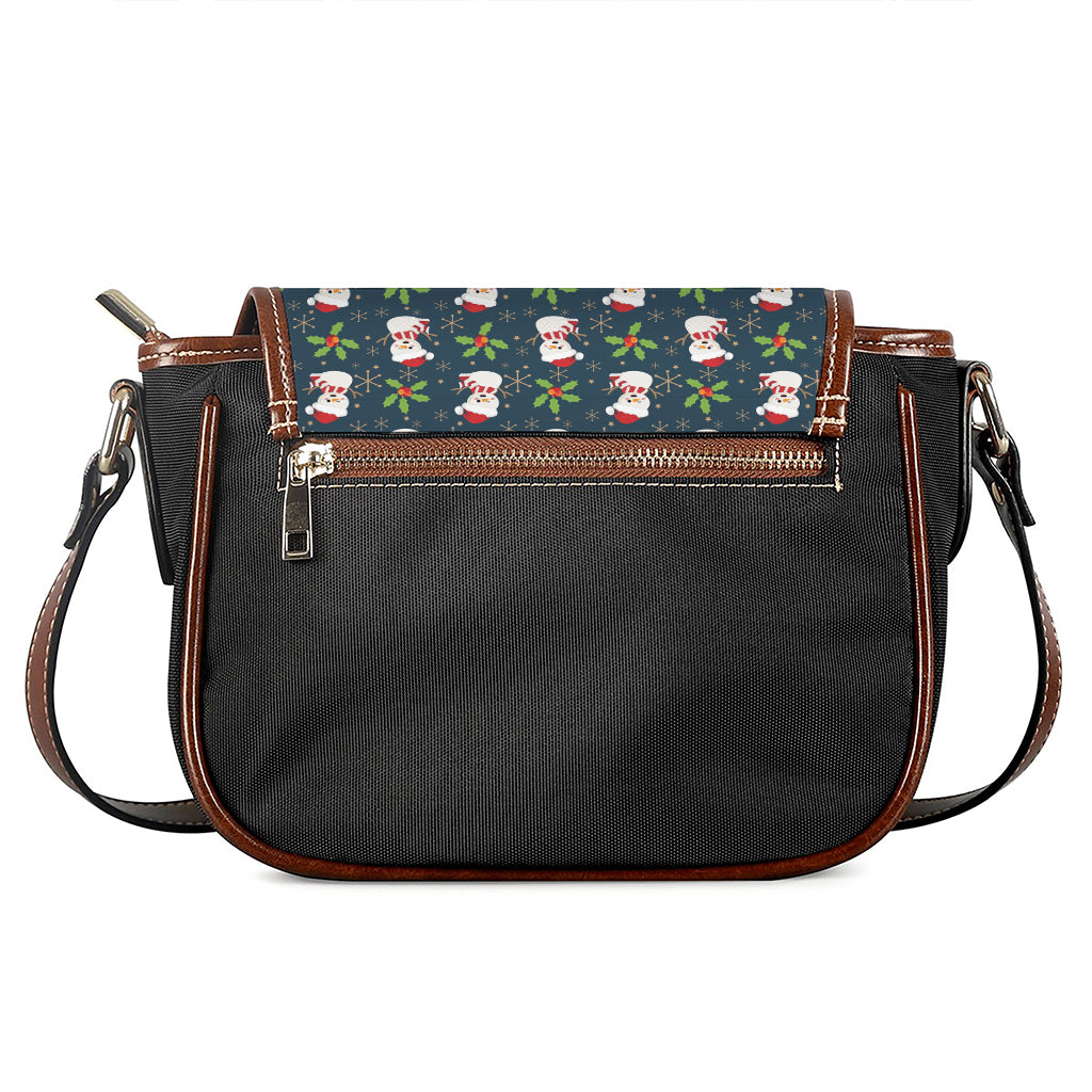 Santa Snowman Pattern Print Saddle Bag