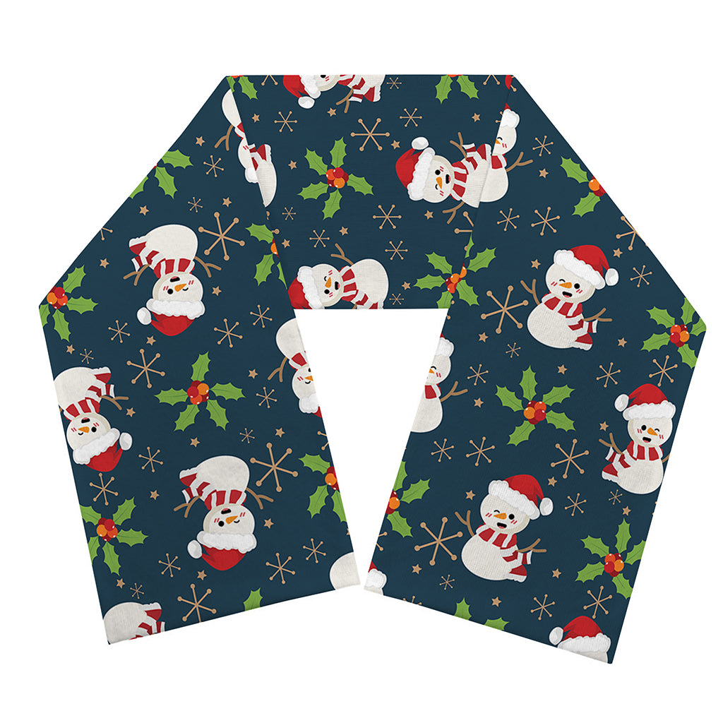 Santa Snowman Pattern Print Scarf