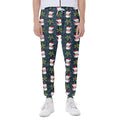 Santa Snowman Pattern Print Joggers