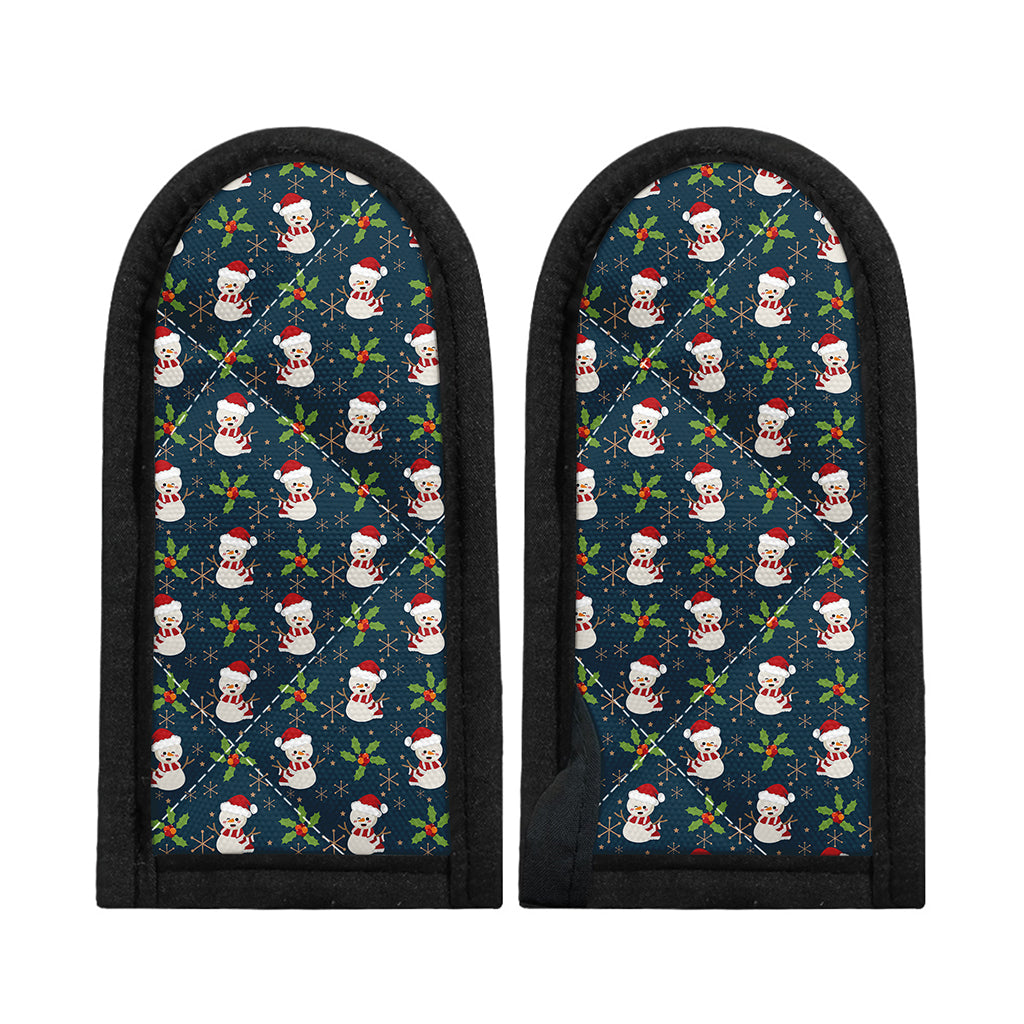 Santa Snowman Pattern Print Skillet Handle Cover