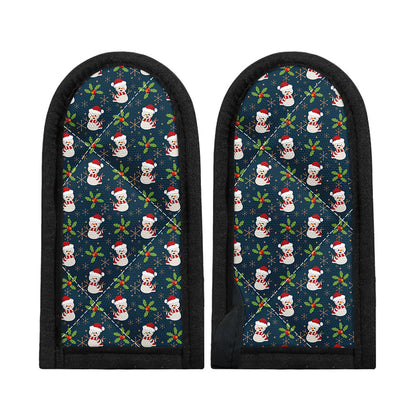 Santa Snowman Pattern Print Skillet Handle Cover